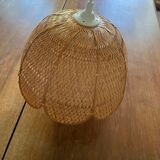 Hanging lamp wicker flower