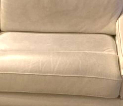 White leather sofa