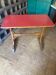 Red Formica bistro table 1950