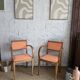 Pair of restored vintage armchairs – high-end élitis fabric