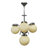Art Deco Champagne Glass Chandelier, Czechoslovakia 1930s