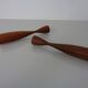 Danish Filigree Teak Candleholders, 1960s, Set of 2