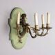 Antique wall light in gilded metal and bronze, Italy, 20th century