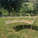 Banc de jardin ancien arrondi