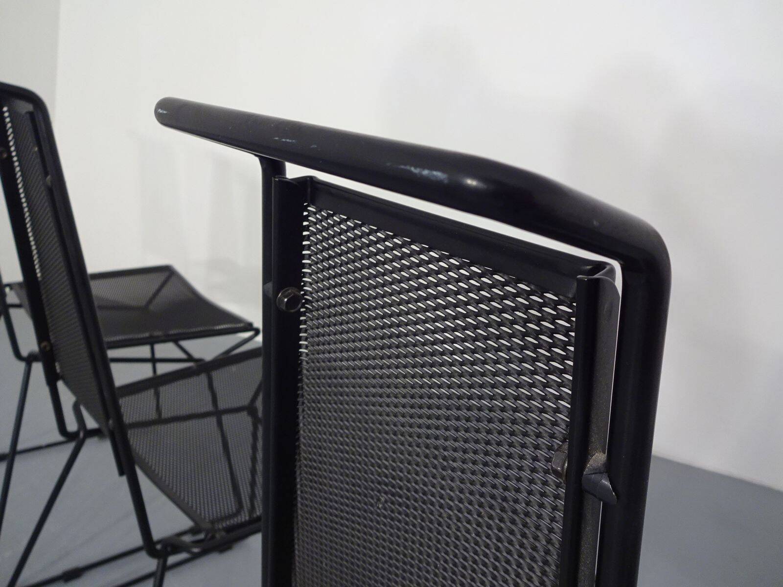 Metal Chairs by Rolf Rahmlow, 1980s, Set of 4