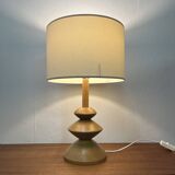 Lampe de table en bois clair, 1980, style minimaliste