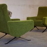 Set de salon canapé - 2 fauteuils design 1960 par Paul Geoffroy Troika Airborne