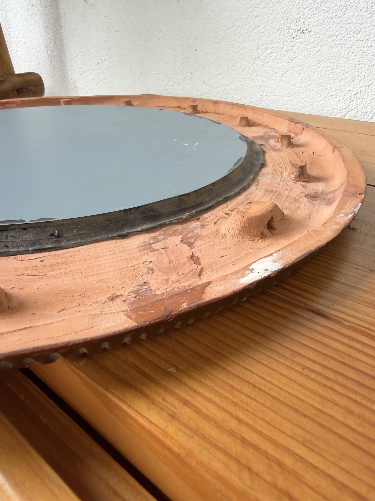 Art mirror Italy in ceramic from the 90s.