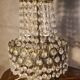 Lampe bronze et laiton de table 40x20 a pampilles cristal verre 1940 a 50