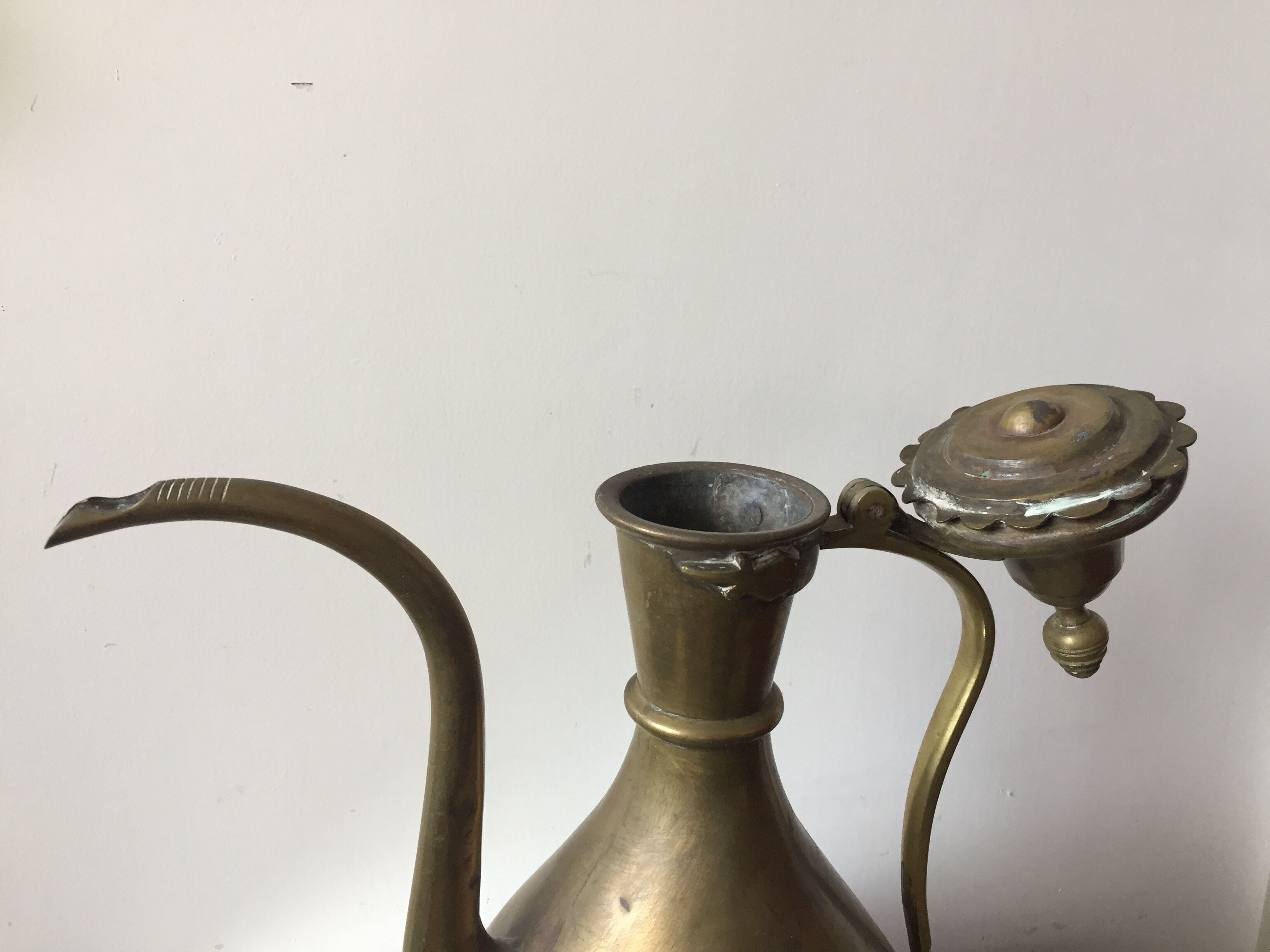 Ottoman Brass Ewer Antique Candleholder