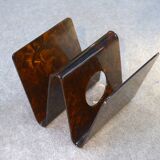 Design magazine rack in resin published by Alpac France 1970