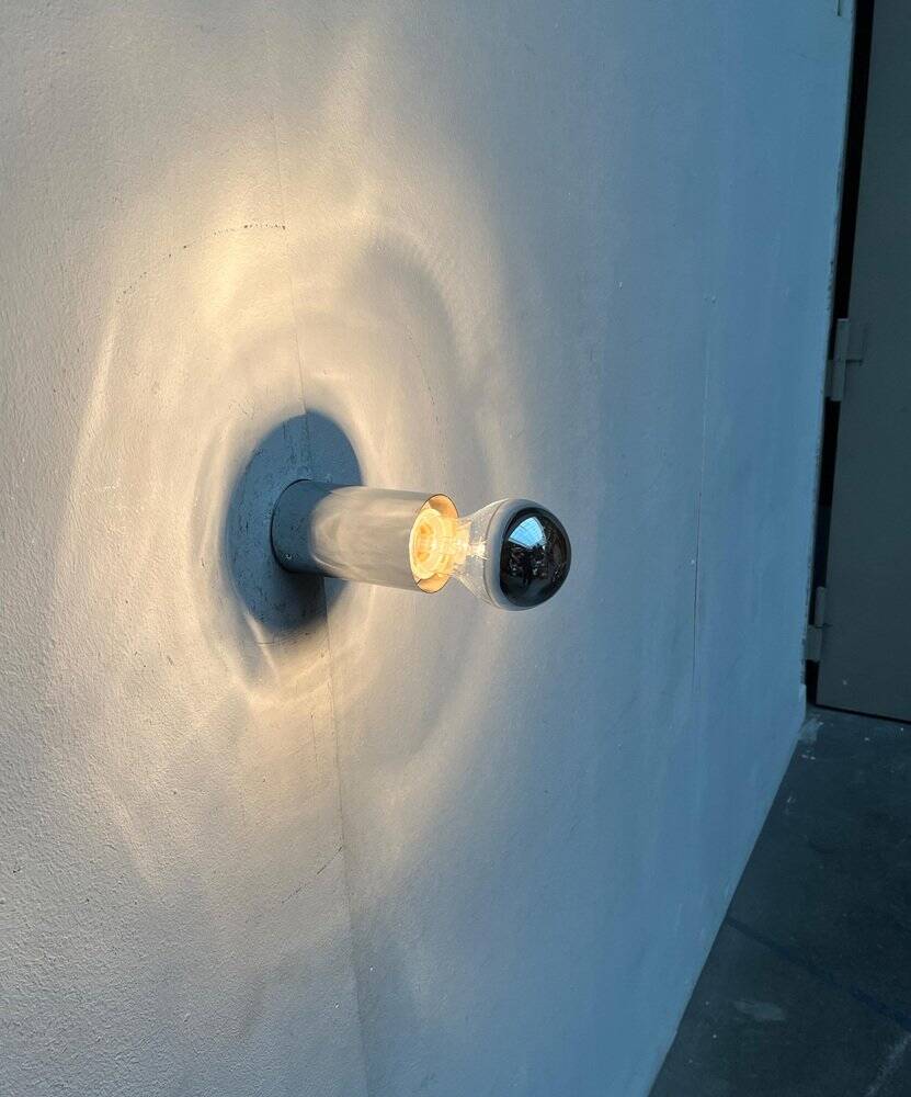 Vintage minimalist wall lamps or ceiling lights from the German space age by Rzb, set of 4.