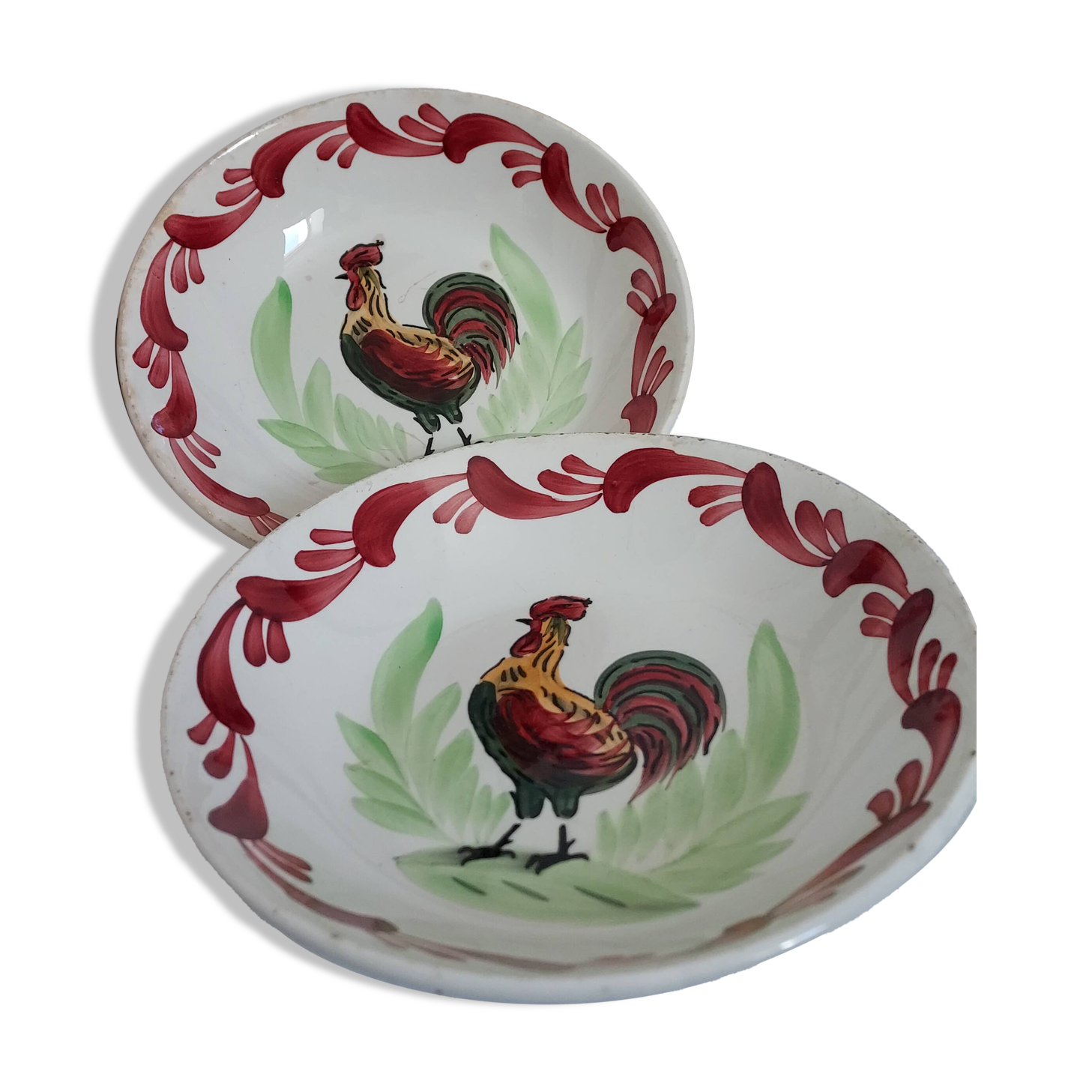 Ceramic plates signed Creil Montereau