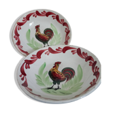 Assiettes céramique signées Creil Montereau