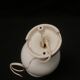 Vintage wall lamp - porcelain and tulip in white opaline - 40s