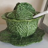 Green Cabbage Barbotine Soup Tureen