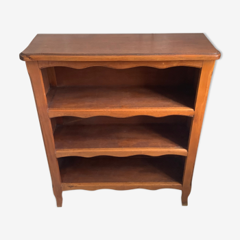 Vintage low library in shallow wood