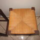 Pair of wooden and straw stools