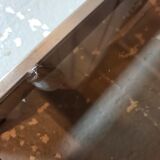 Stainless steel and smoked glass shelf