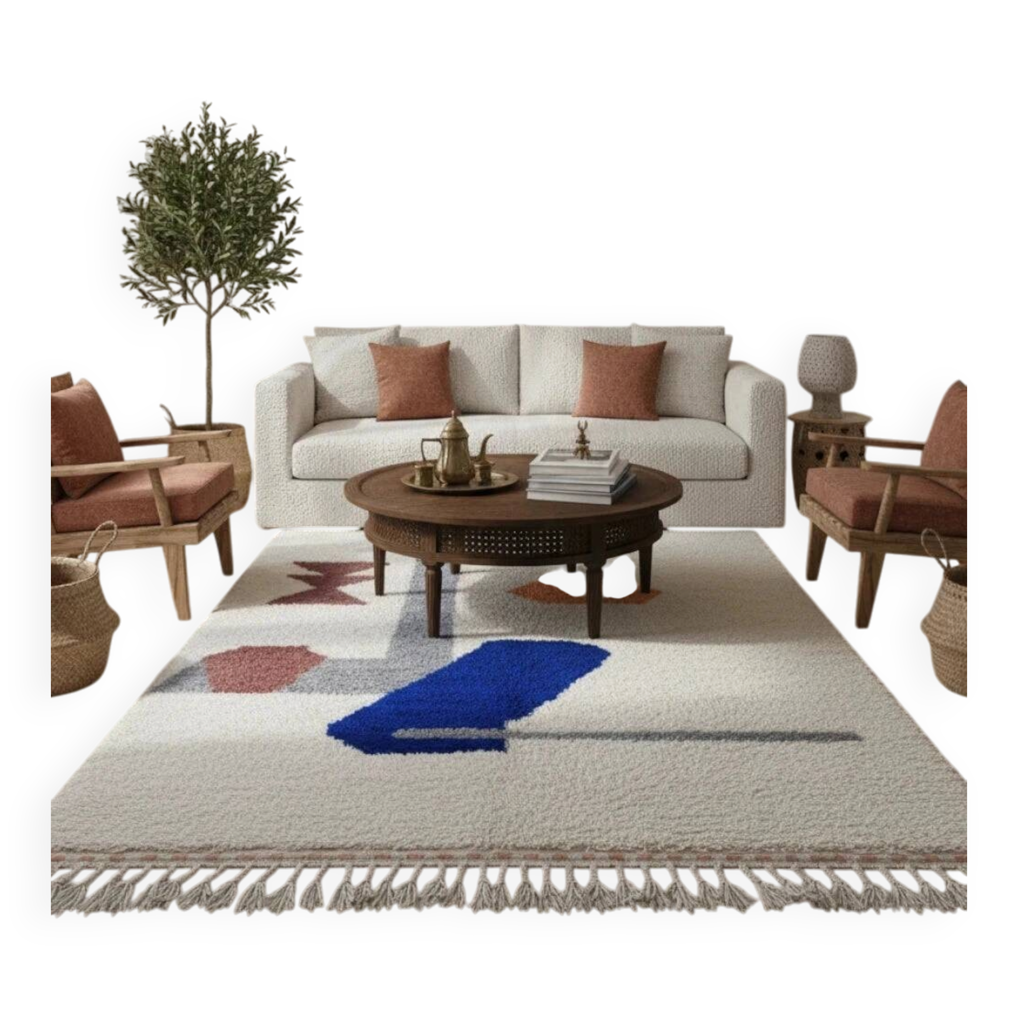 Modern Azilal style Moroccan rug