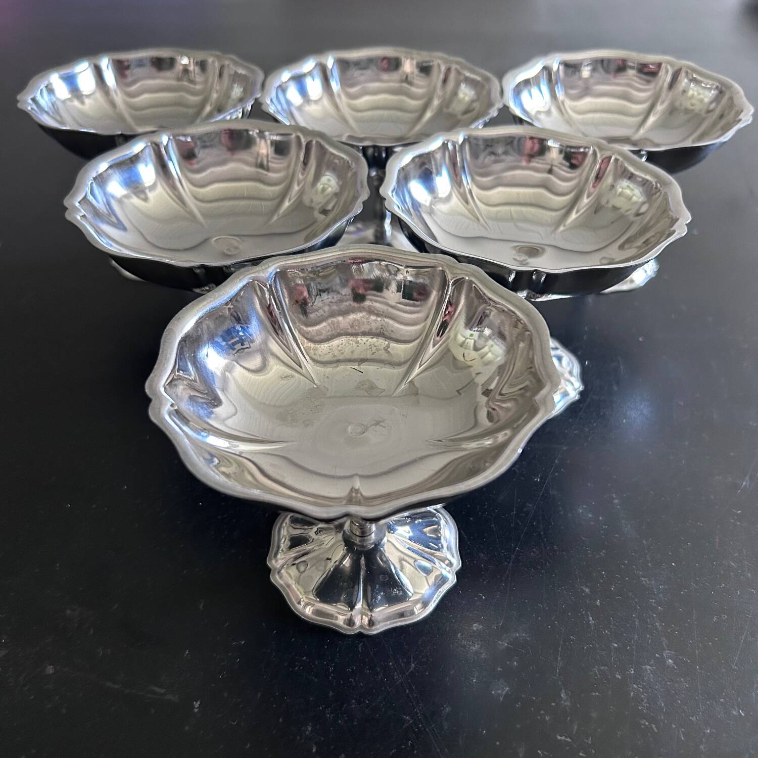 Service de 6 coupes à glaces