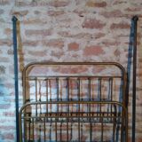 Lit ancien en laiton 204x125