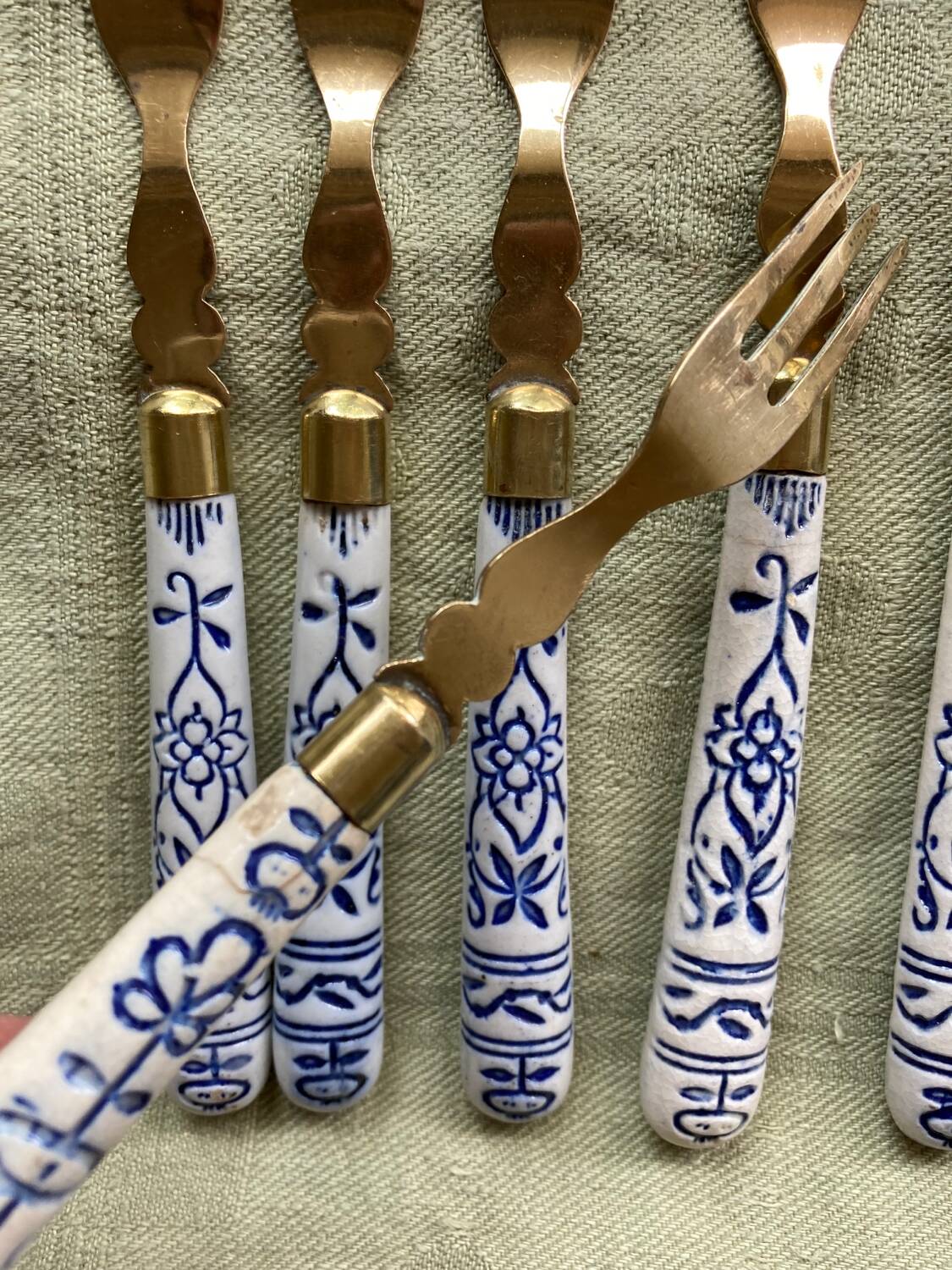 Fruit cutlery Meissen blue onion