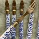 Fruit cutlery Meissen blue onion
