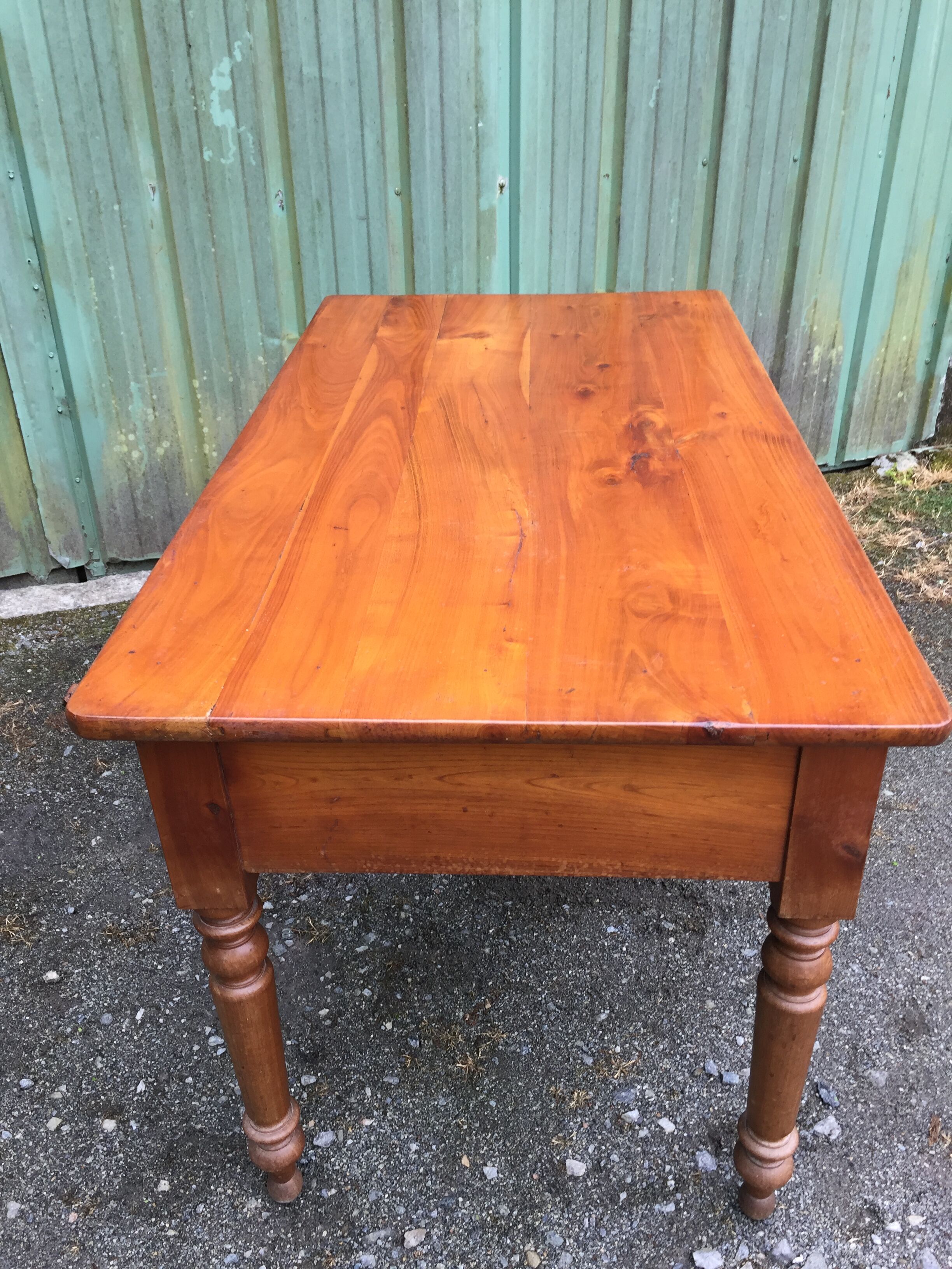 Louis Philippe style farmhouse table in solid cherrywood