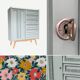Wardrobe chest of drawers vintage compass feet 1950