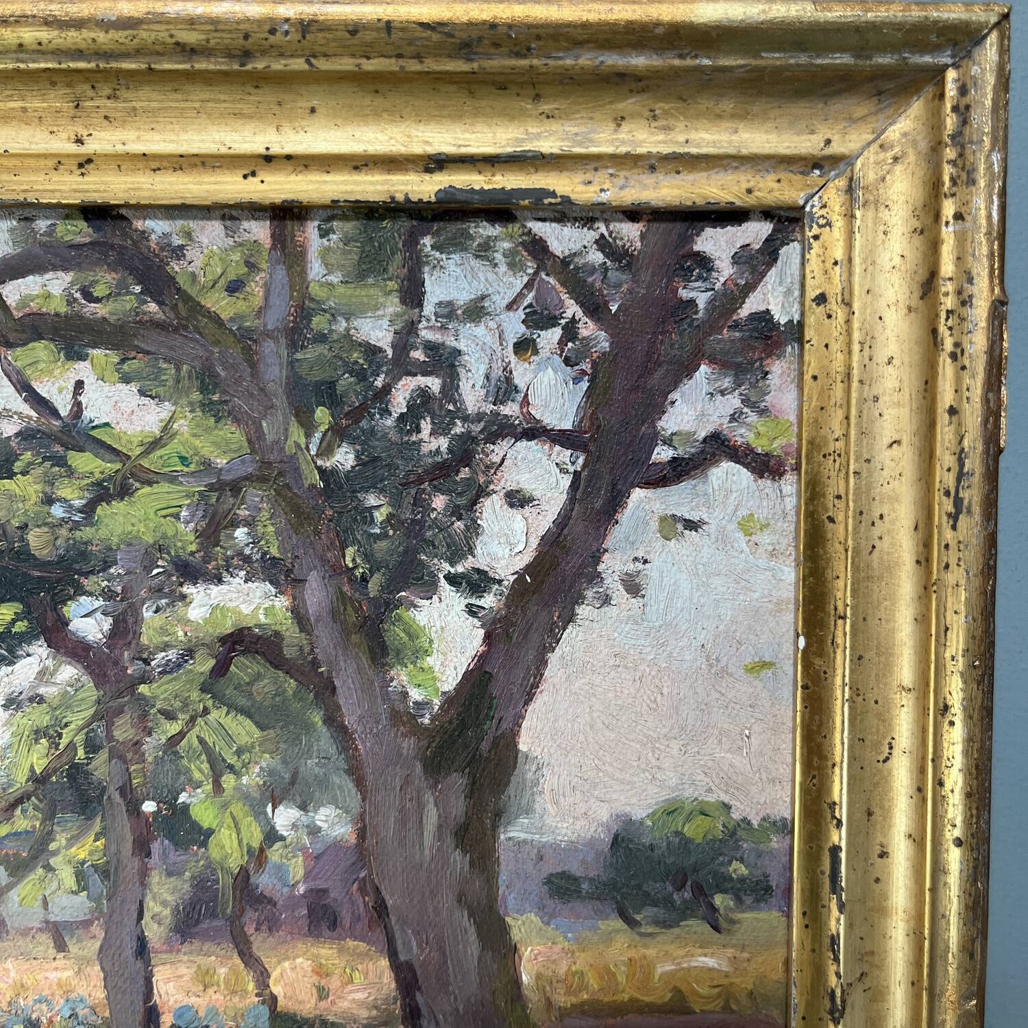 Tableau 1927 "The Hamlet" signed Paul Rue