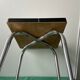 White stool in formica and metal
