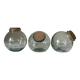 Set of 3 vintage glass candy jars from the 60s and 70s