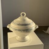 Covered soup tureen or vegetable dish in Saint Amand earthenware H29 D28