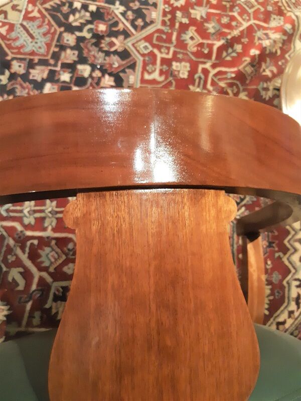 Empire office armchair with column feet