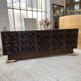 Brutalist sideboard attributed to De Coene 70s