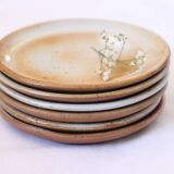 Set of 6 dessert plates from Grès du Marais