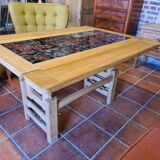 vintage modular table in oak GILLERME and CHAMBRON