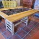 vintage modular table in oak GILLERME and CHAMBRON