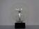 Large Glass Globe & Marble Table Lamp from Erco, 1960s