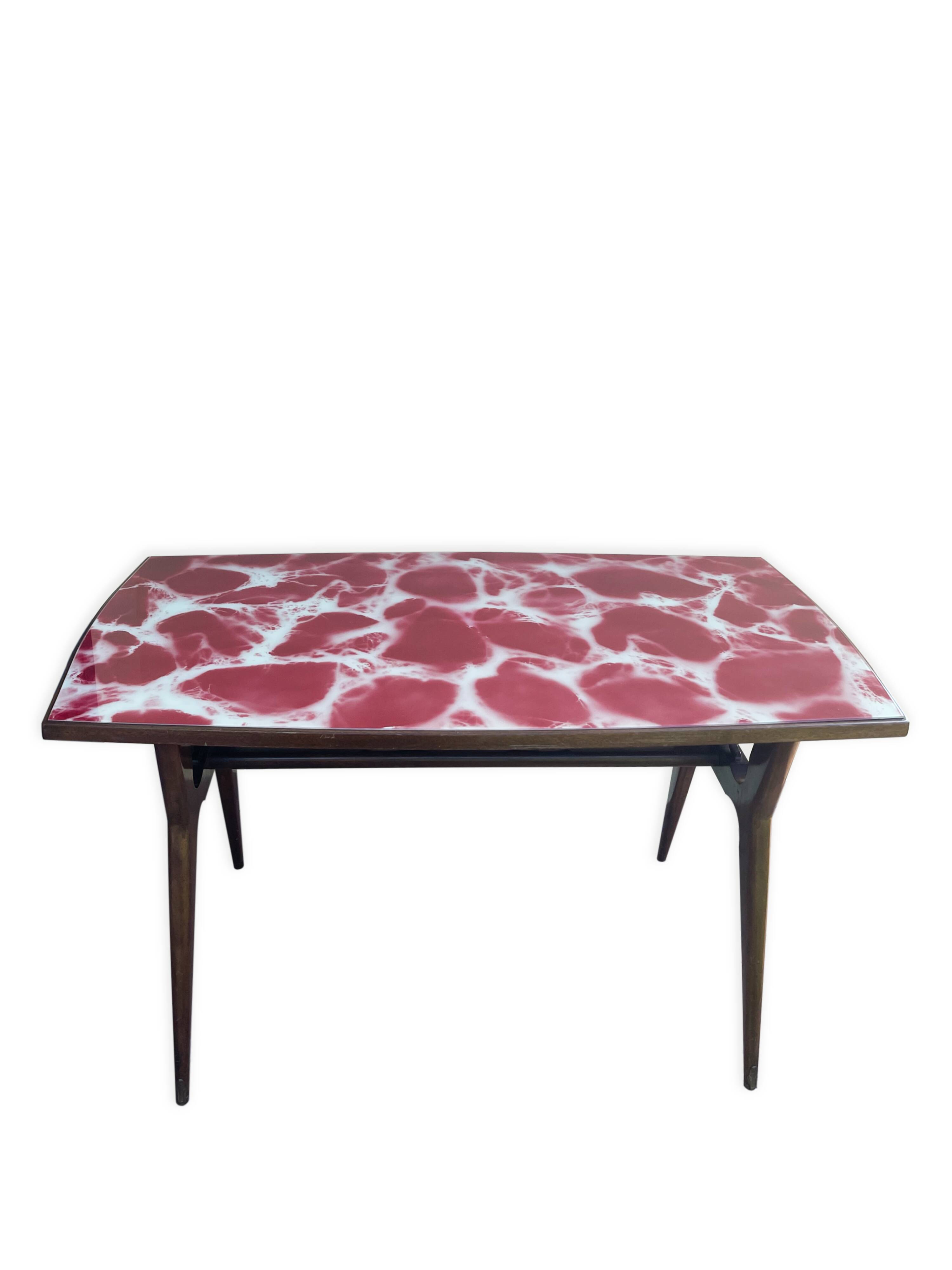 Table à manger italienne vintage du milieu du 20ème siècle