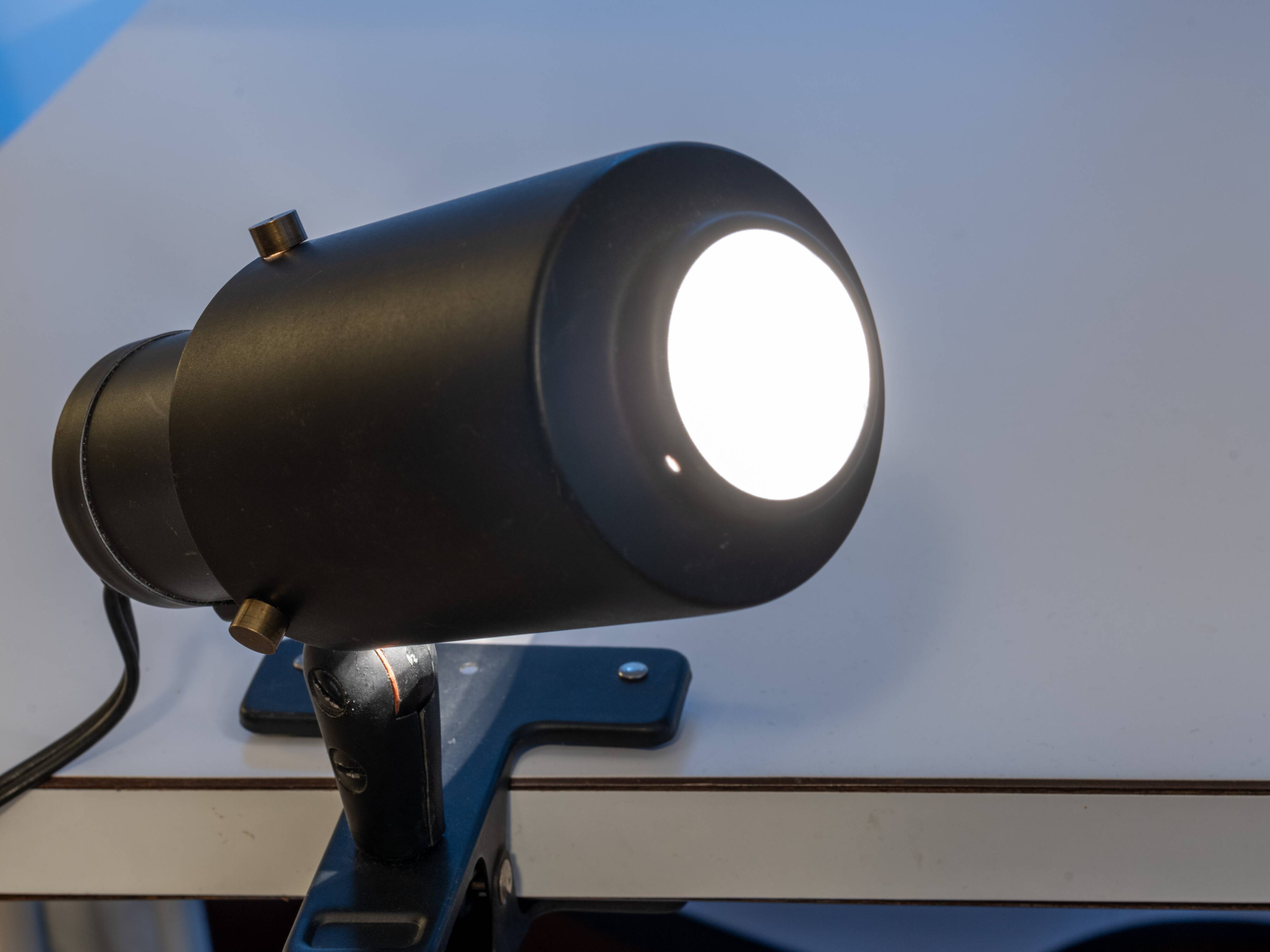 Lita clamp spotlight, Zodiac model by Jacques Biny