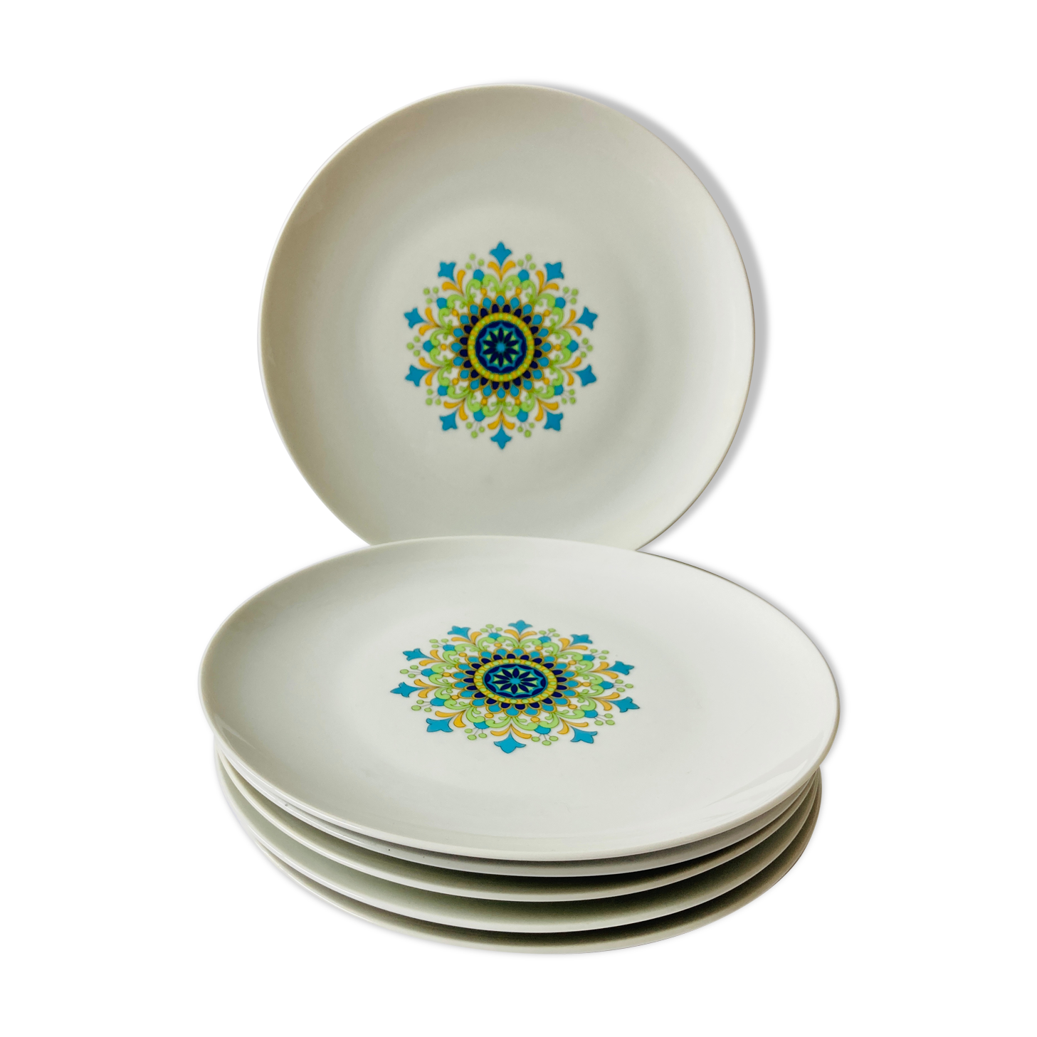 Lot of 6 plates 70s floral winterling marktleuthen bavaria-reto-cuisine