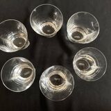 Set of 6 Lalique modernist glasses 1960 Kent crystal tumblers.