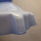 Hanging lamp blue opaline glass draped vintage 1950/1960