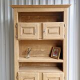 Solid oak display cabinet