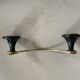 Old double golden coat hook