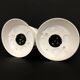 Pair of white oblique wall lights by Arno. 60s
