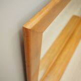 Mahogany-framed mirror, Italian design, 1970s, production: Italy