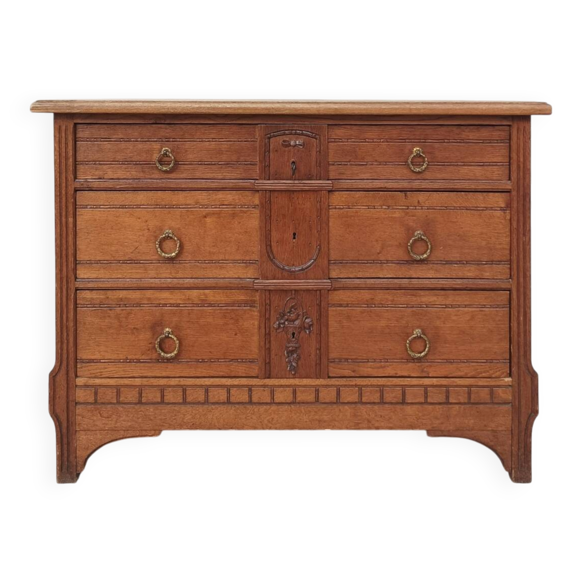Louis XVI style oak commode